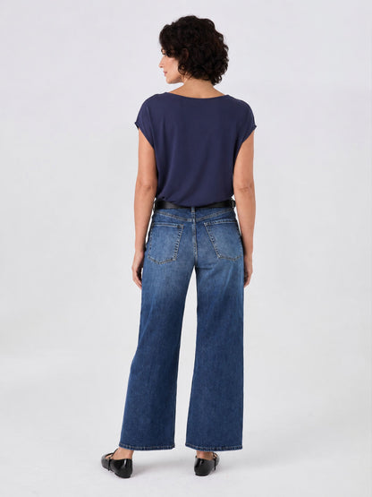 Modal Luxe Layer Tee - Navy
