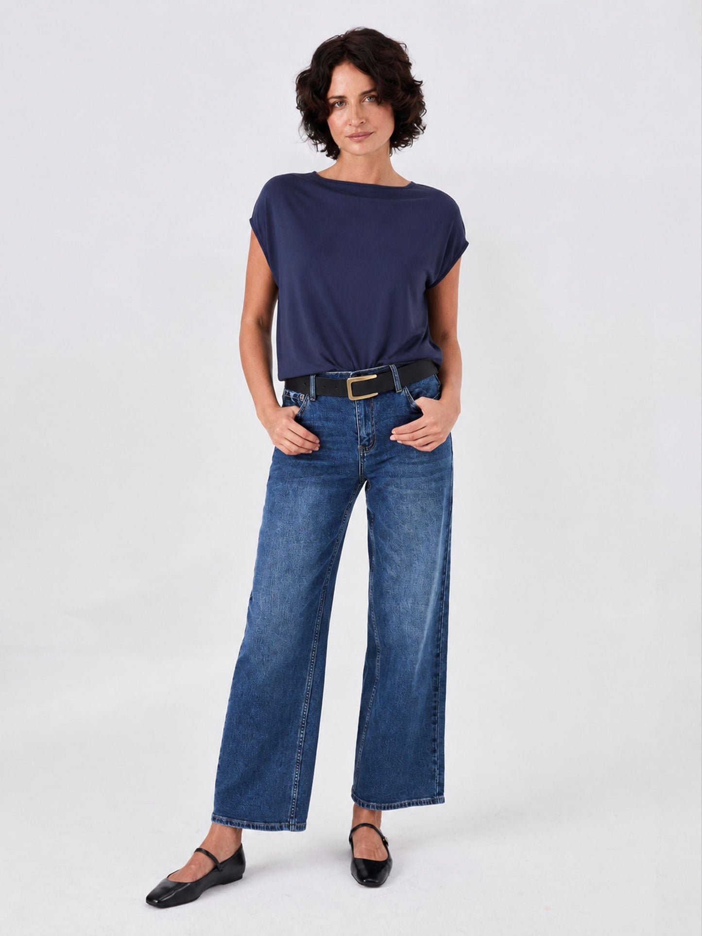 Modal Luxe Layer Tee - Navy