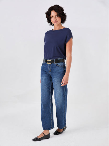 Modal Luxe Layer Tee - Navy