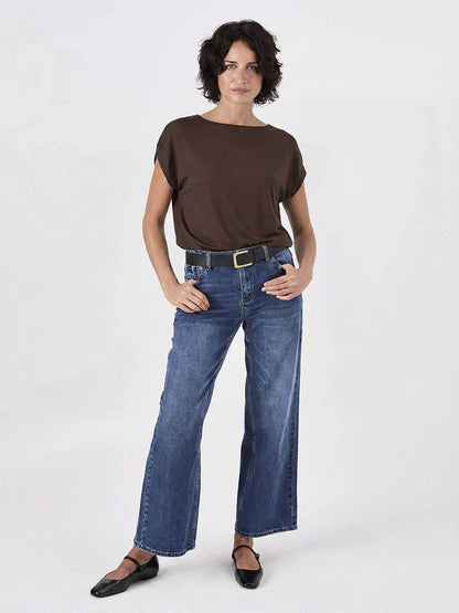 Modal Luxe Layer Tee - Coffee Bean