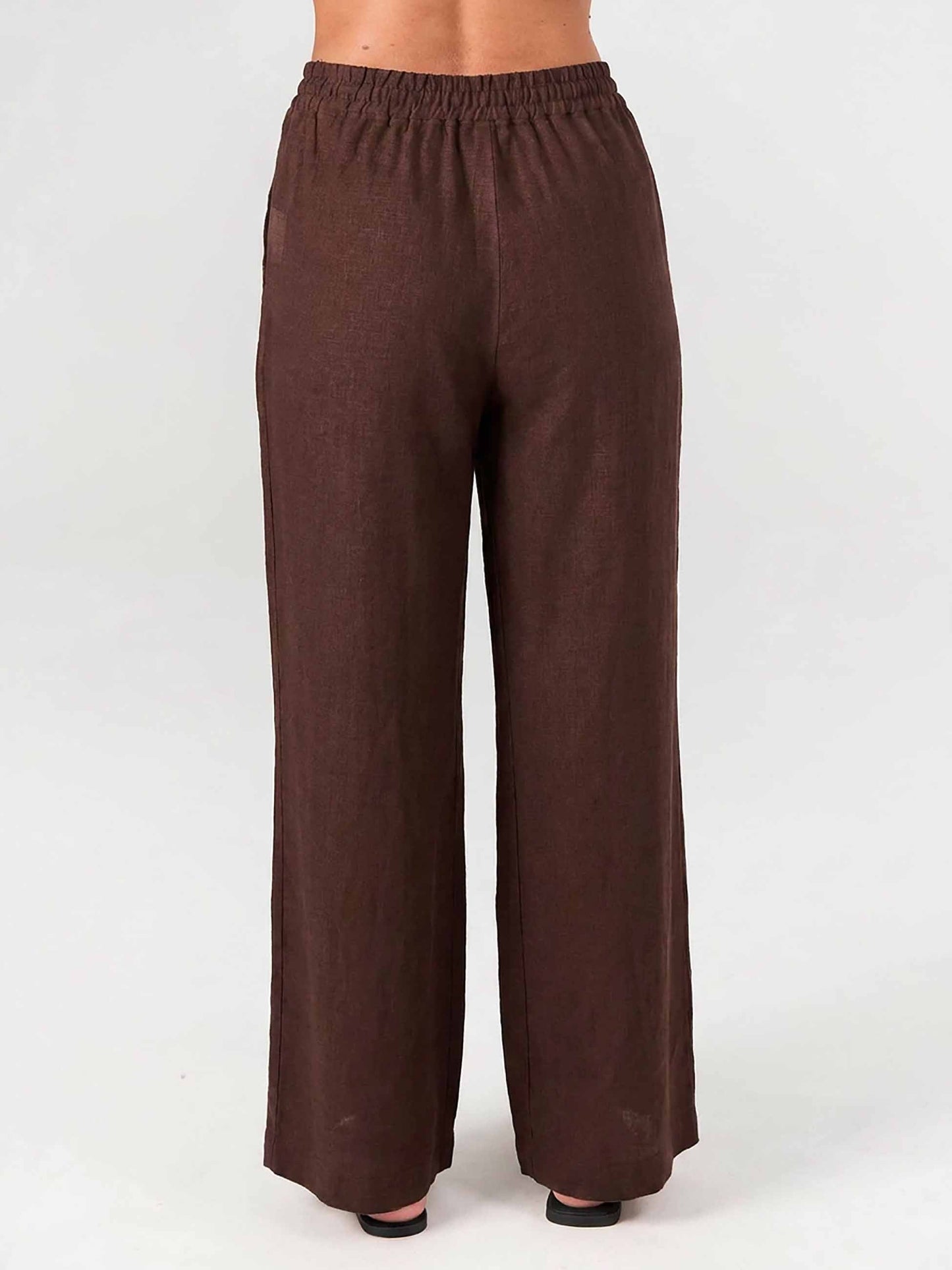 Sasha Linen Pants - Mocha