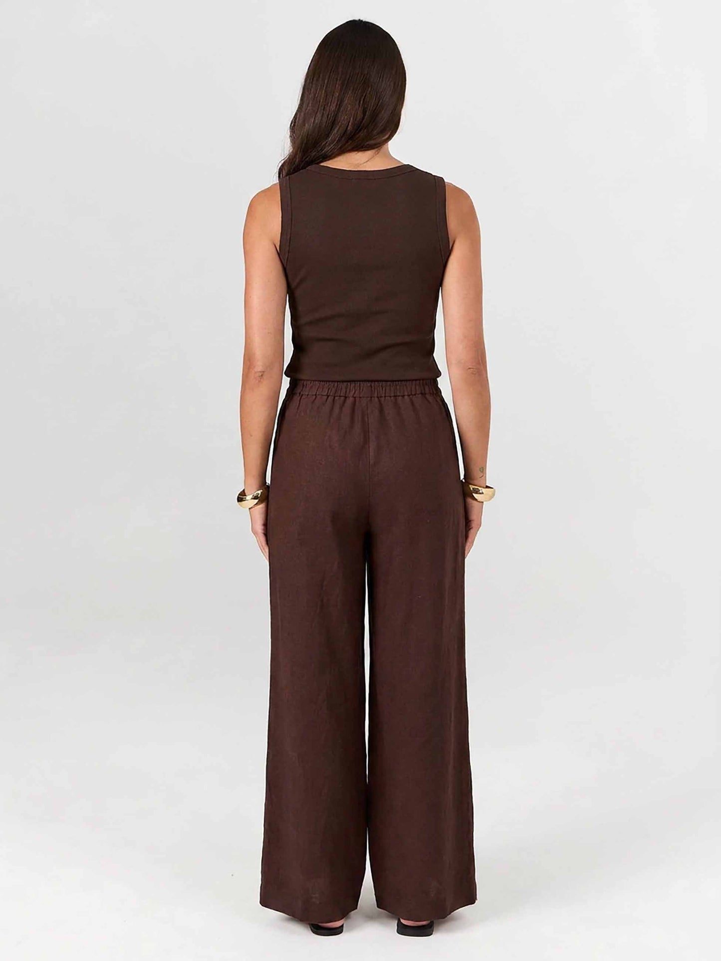 Sasha Linen Pants - Mocha
