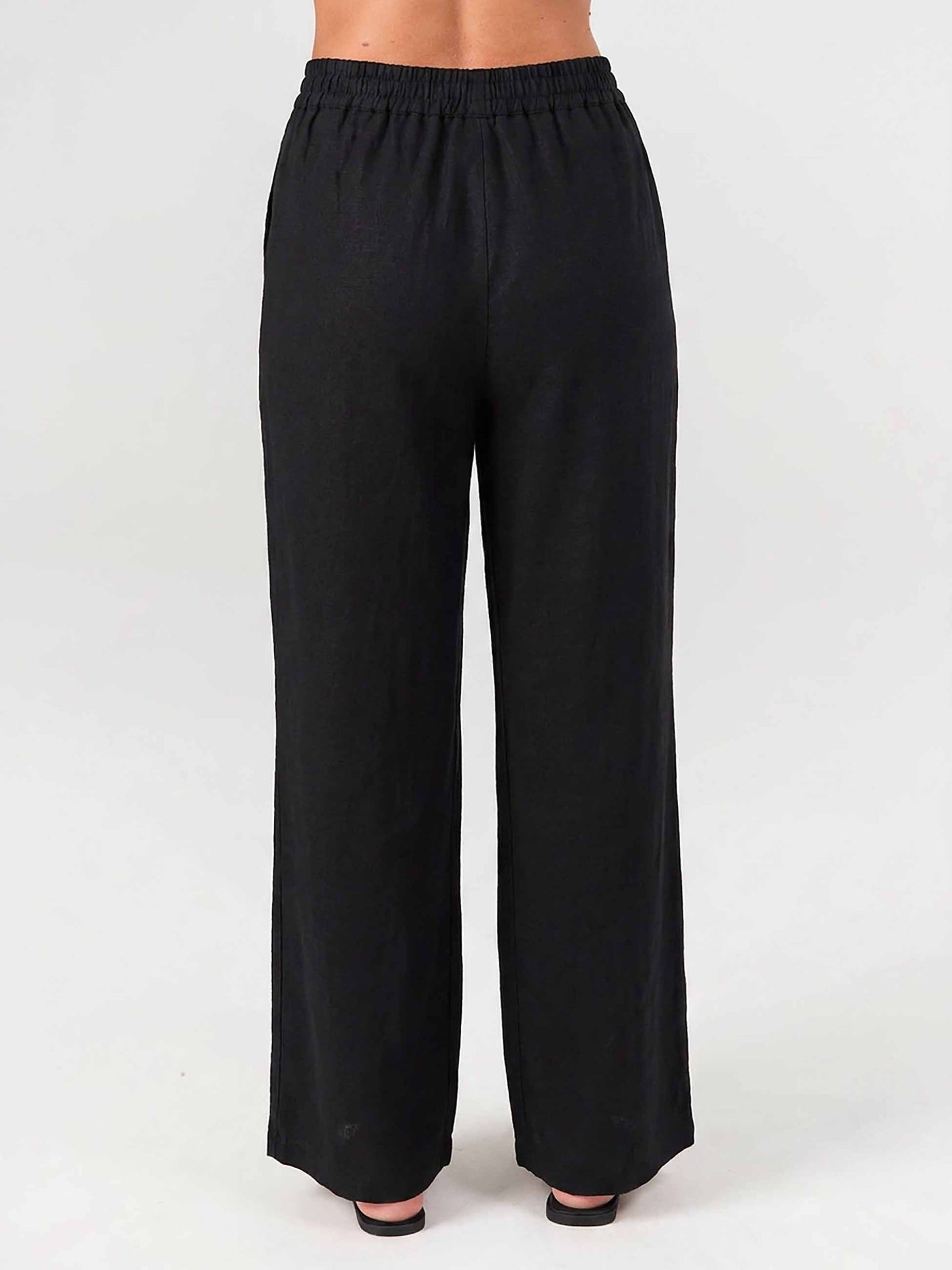 Sasha Linen Pants - Black