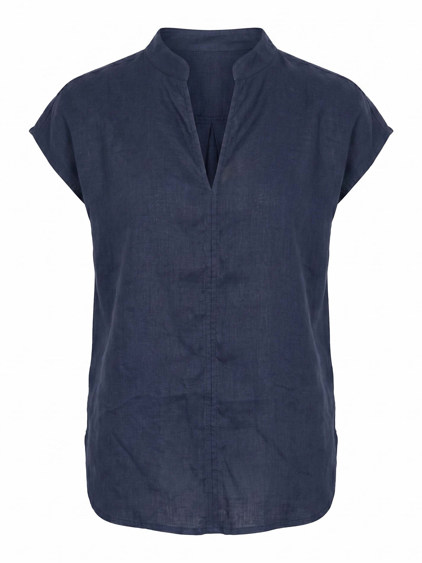 Sophia Linen Tunic - Navy