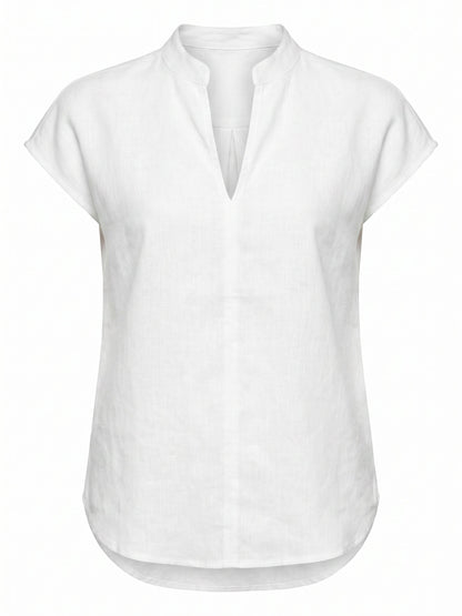Sophia Linen Tunic - White