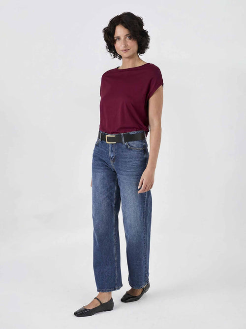 Modal Luxe Layer Tee - Sangria