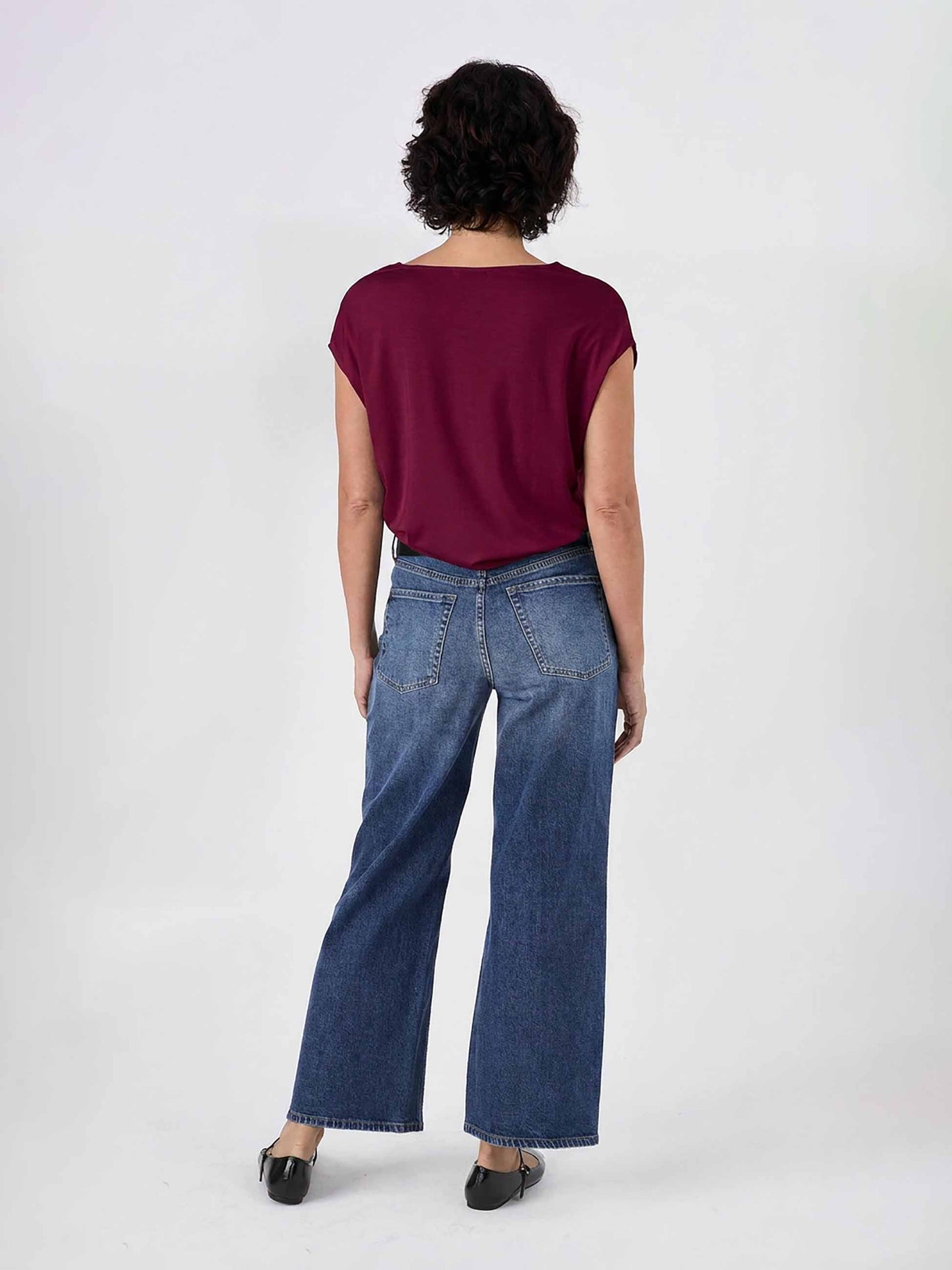 Modal Luxe Layer Tee - Sangria