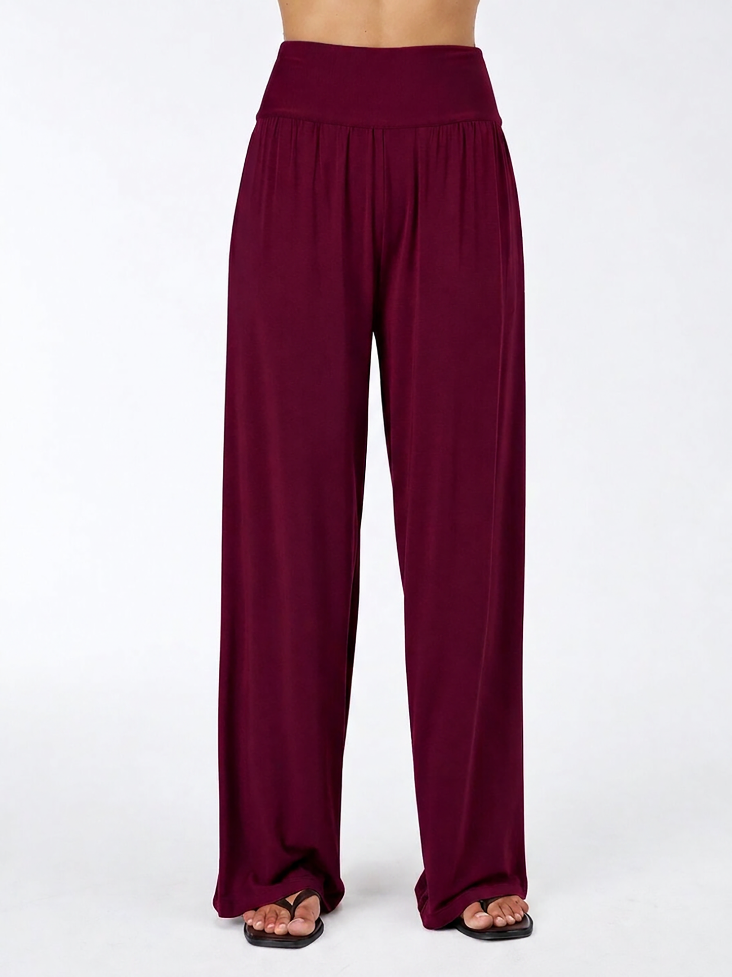 Nomad Modal Wide Leg Pant - Sangria
