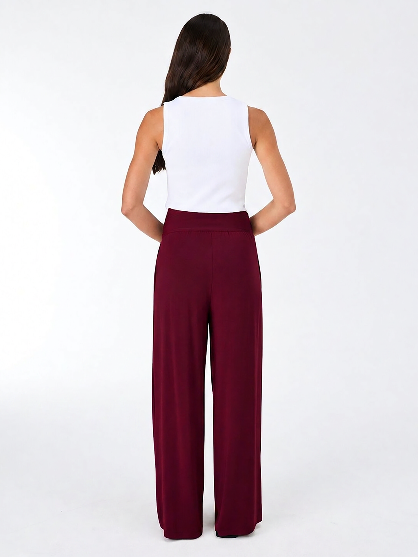 Nomad Modal Wide Leg Pant - Sangria