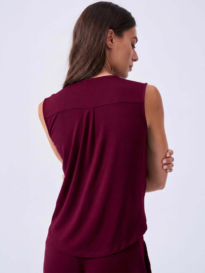 Athena Drape Top - Sangria