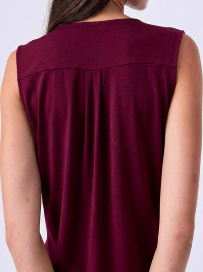 Athena Drape Top - Sangria