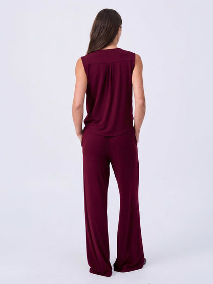 Athena Drape Top - Sangria