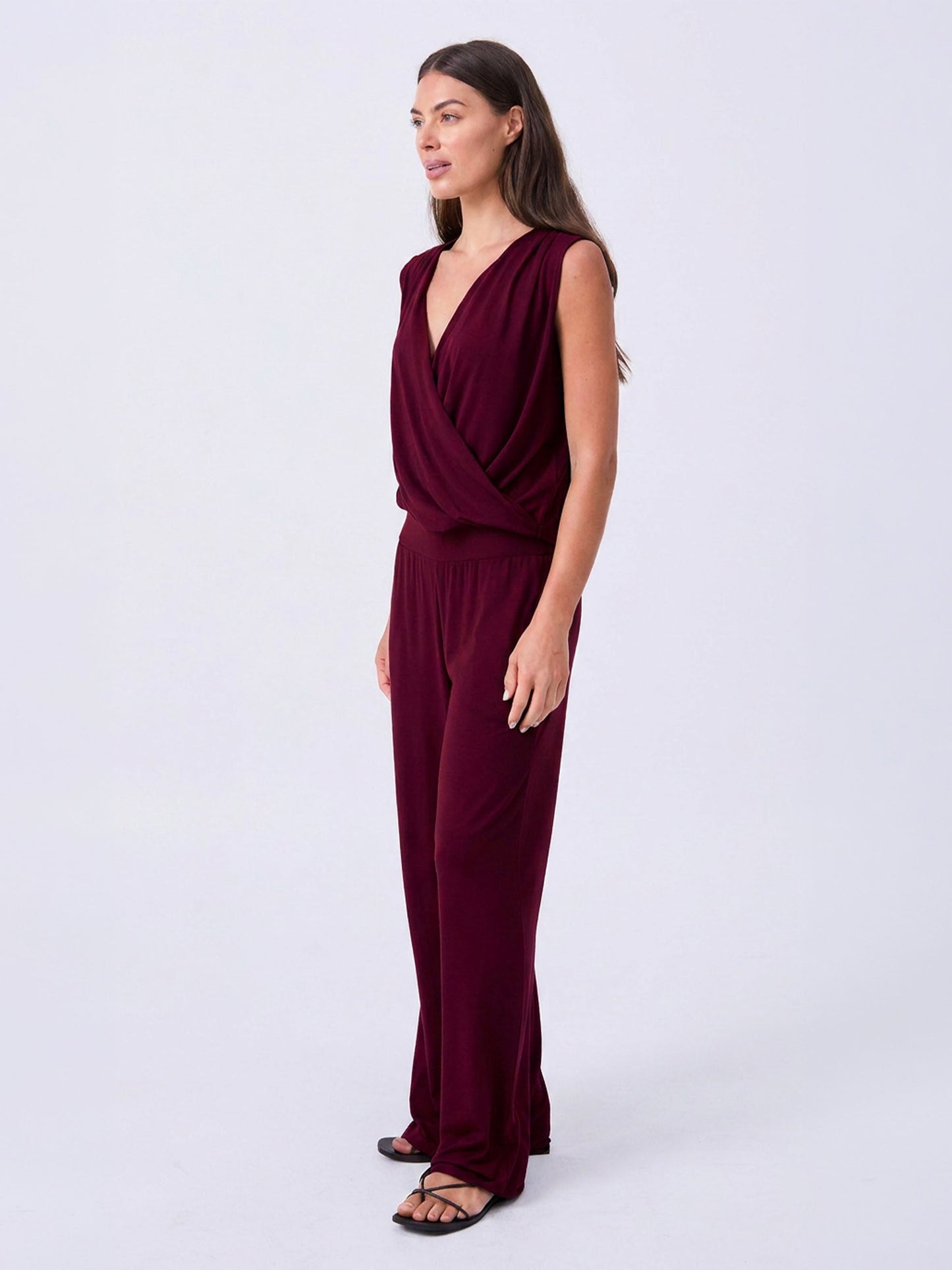 Athena Drape Top - Sangria