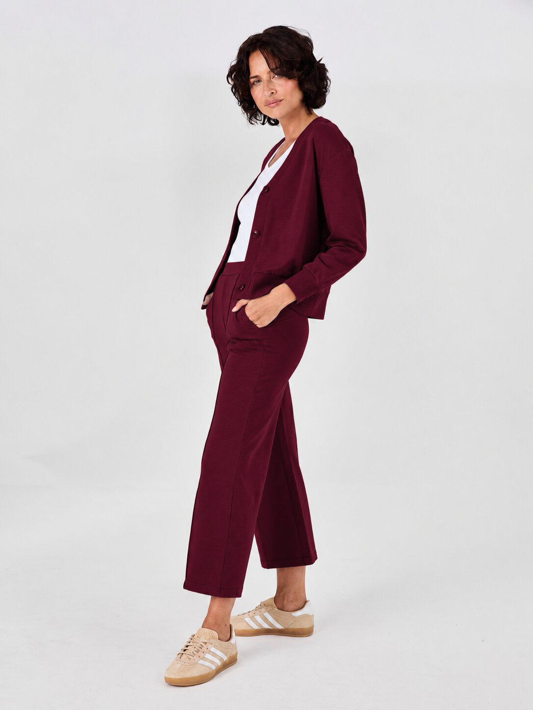 Tapered Sweat Pant - Sangria