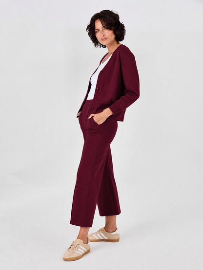 Tapered Sweat Pant - Sangria
