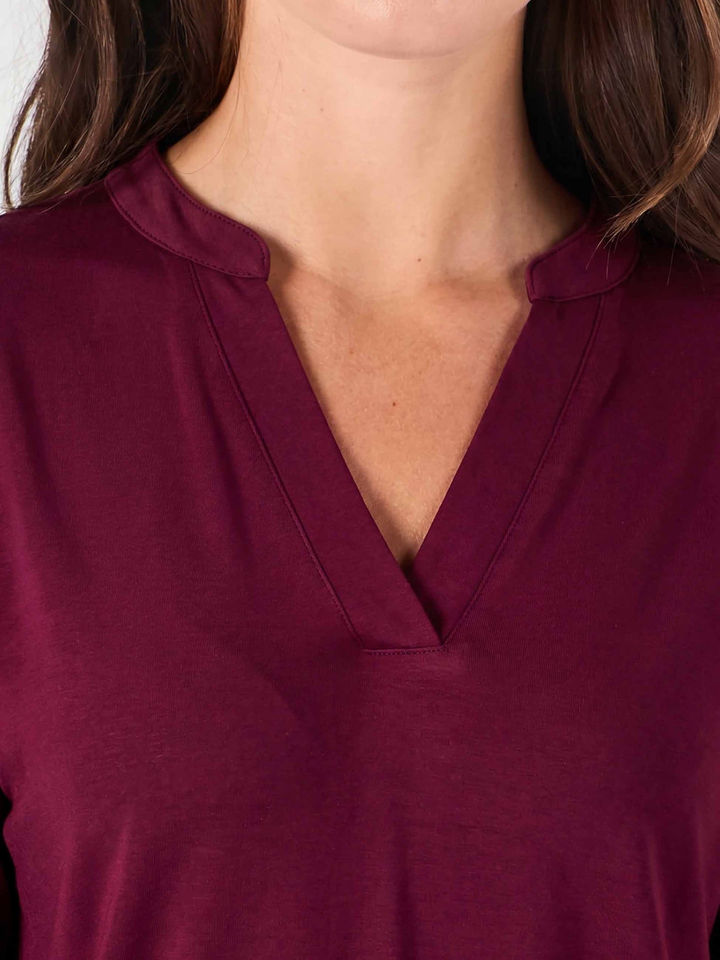 Nero Long Sleeve Top - Sangria