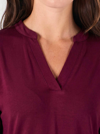 Nero Long Sleeve Top - Sangria