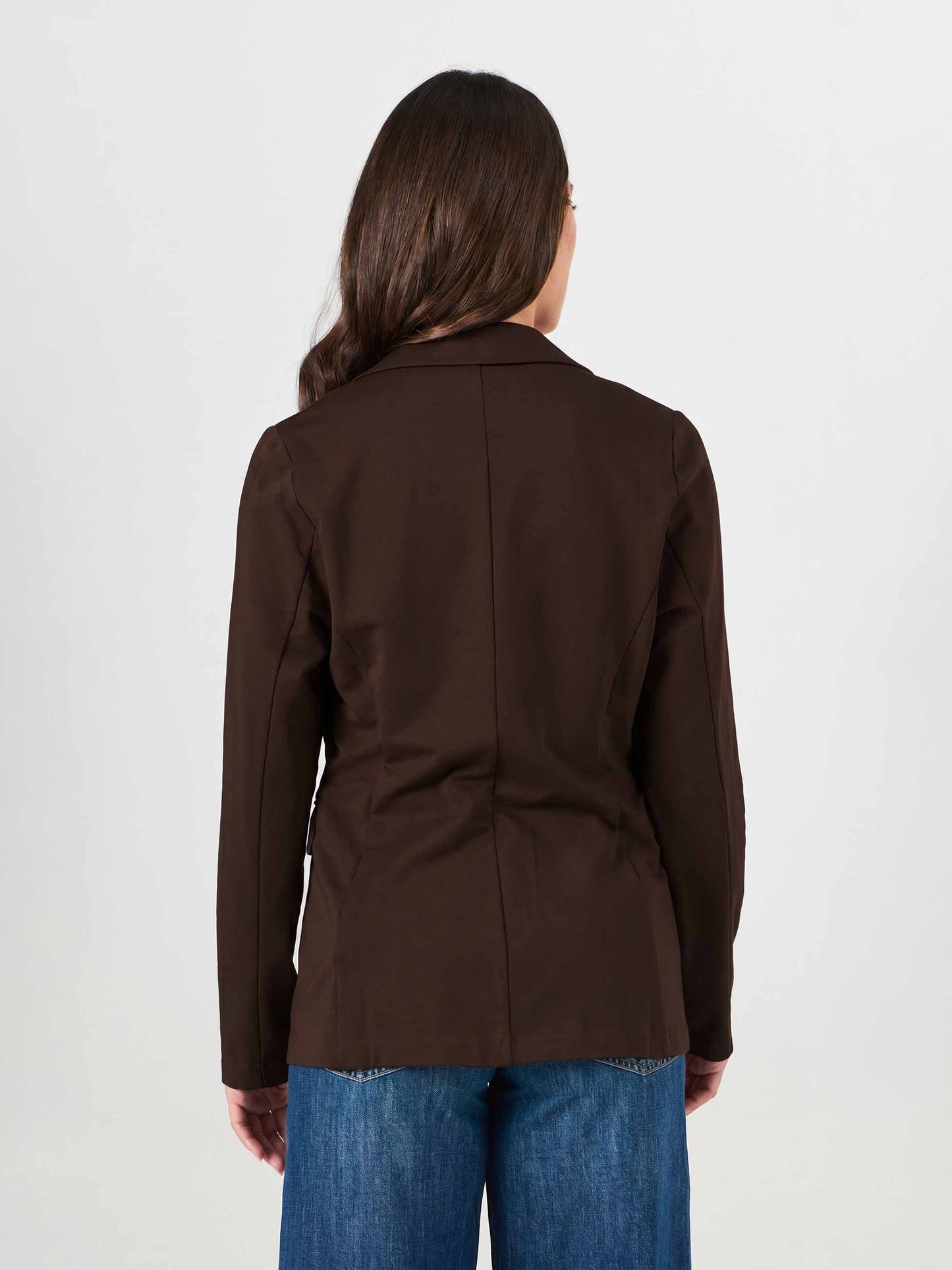 The Double - Breasted Blazer - Coffee Bean