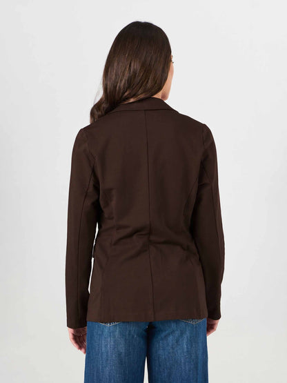 The Double - Breasted Blazer - Coffee Bean