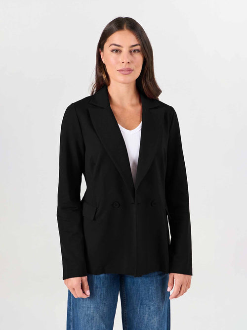 The Double - Breasted Blazer - Black