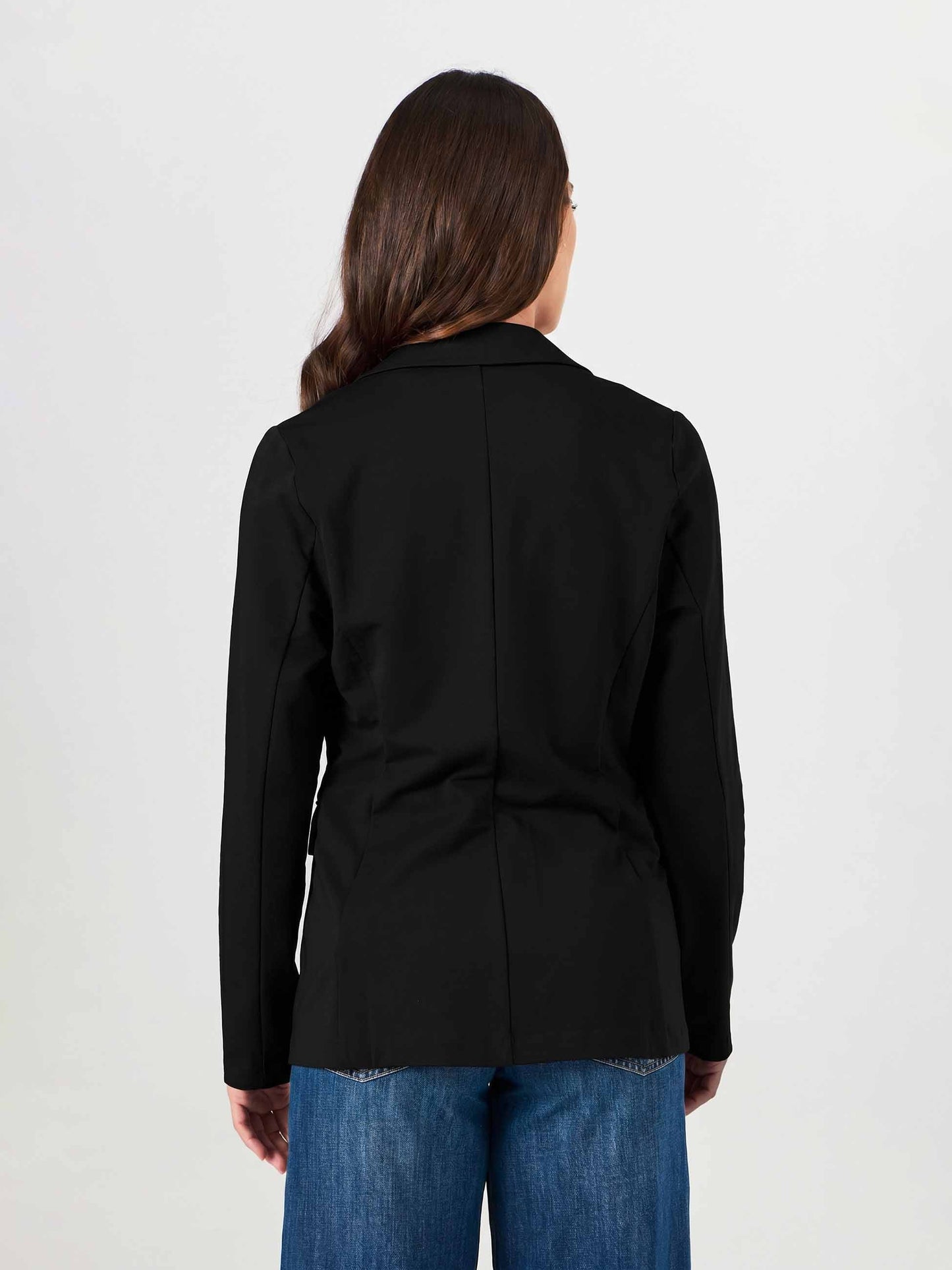 The Double - Breasted Blazer - Black