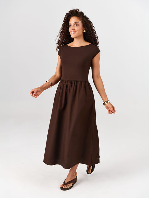 Anton Dress - Coffee Bean