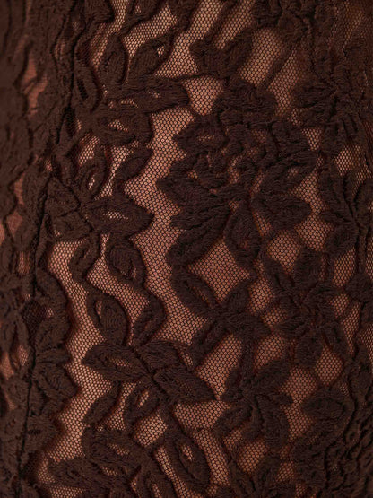 Chantelle Lace Pant - Coffee Bean