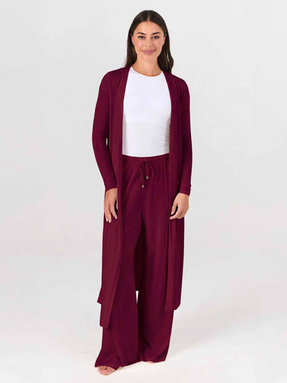 Modal Longline Cardigan - Sangria