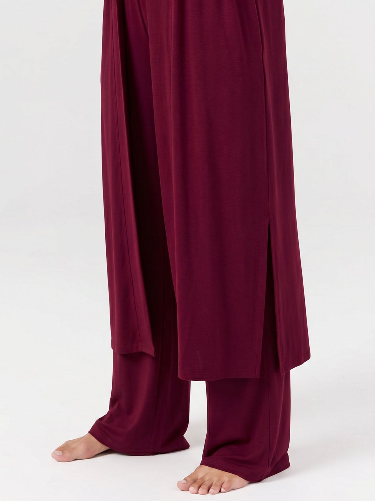 Modal Longline Cardigan - Sangria