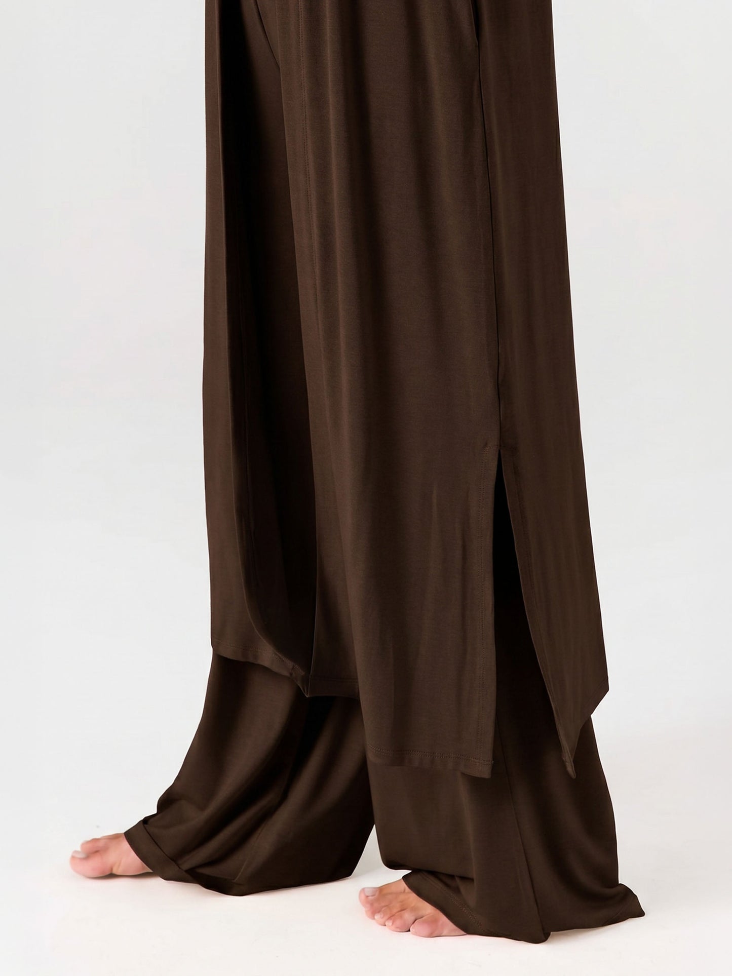 Modal Longline Cardigan - Coffee Bean