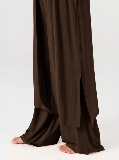 Modal Longline Cardigan - Coffee Bean