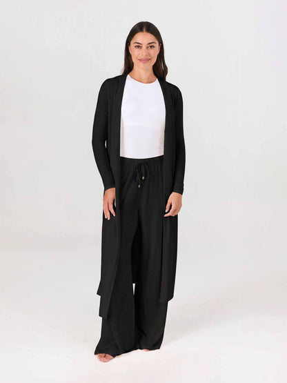 Modal Longline Cardigan - Black