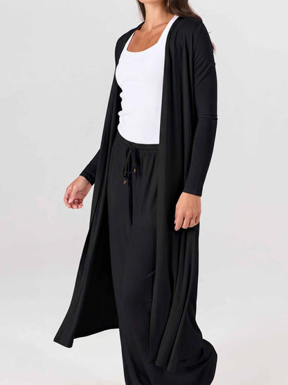 Modal Longline Cardigan - Black