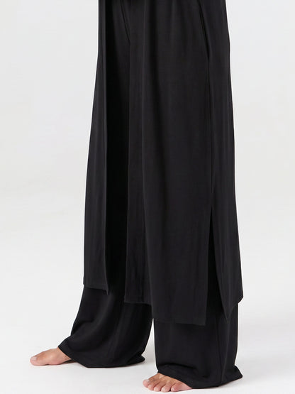 Modal Longline Cardigan - Black