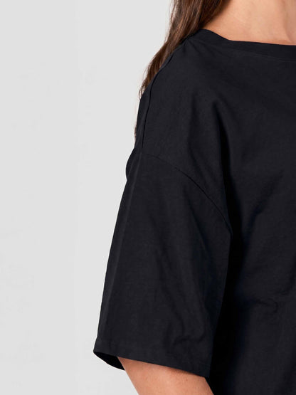 Oversized Pima Cotton Tee - Black