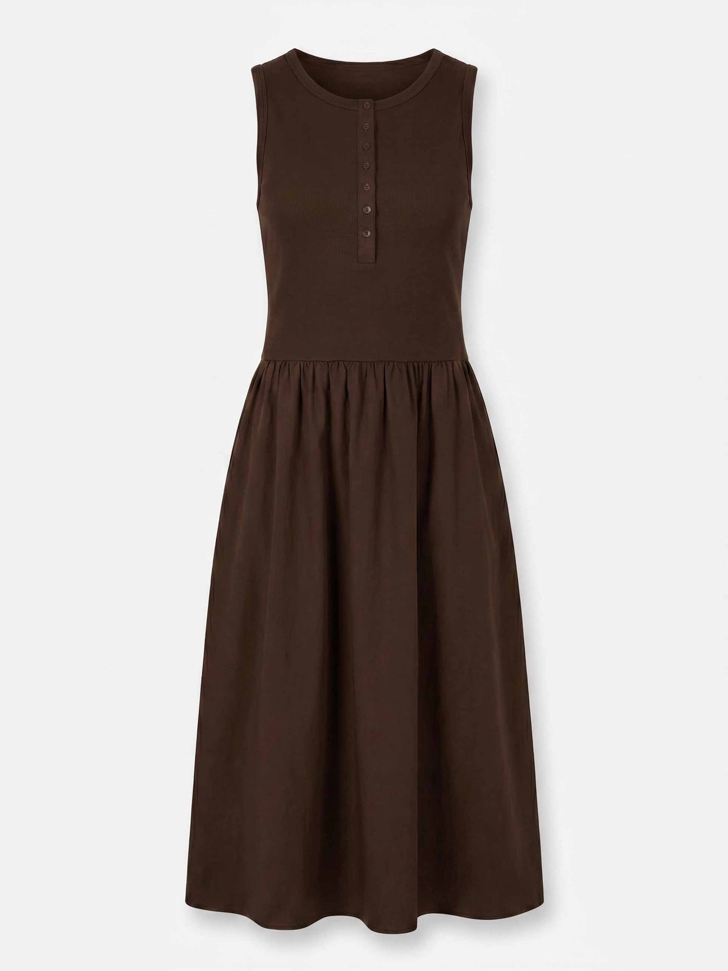 Aria Sleeveless Dress - Coffee Bean