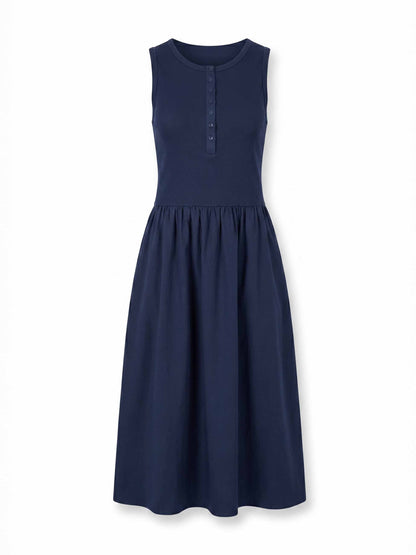 Aria Sleeveless Dress - Navy