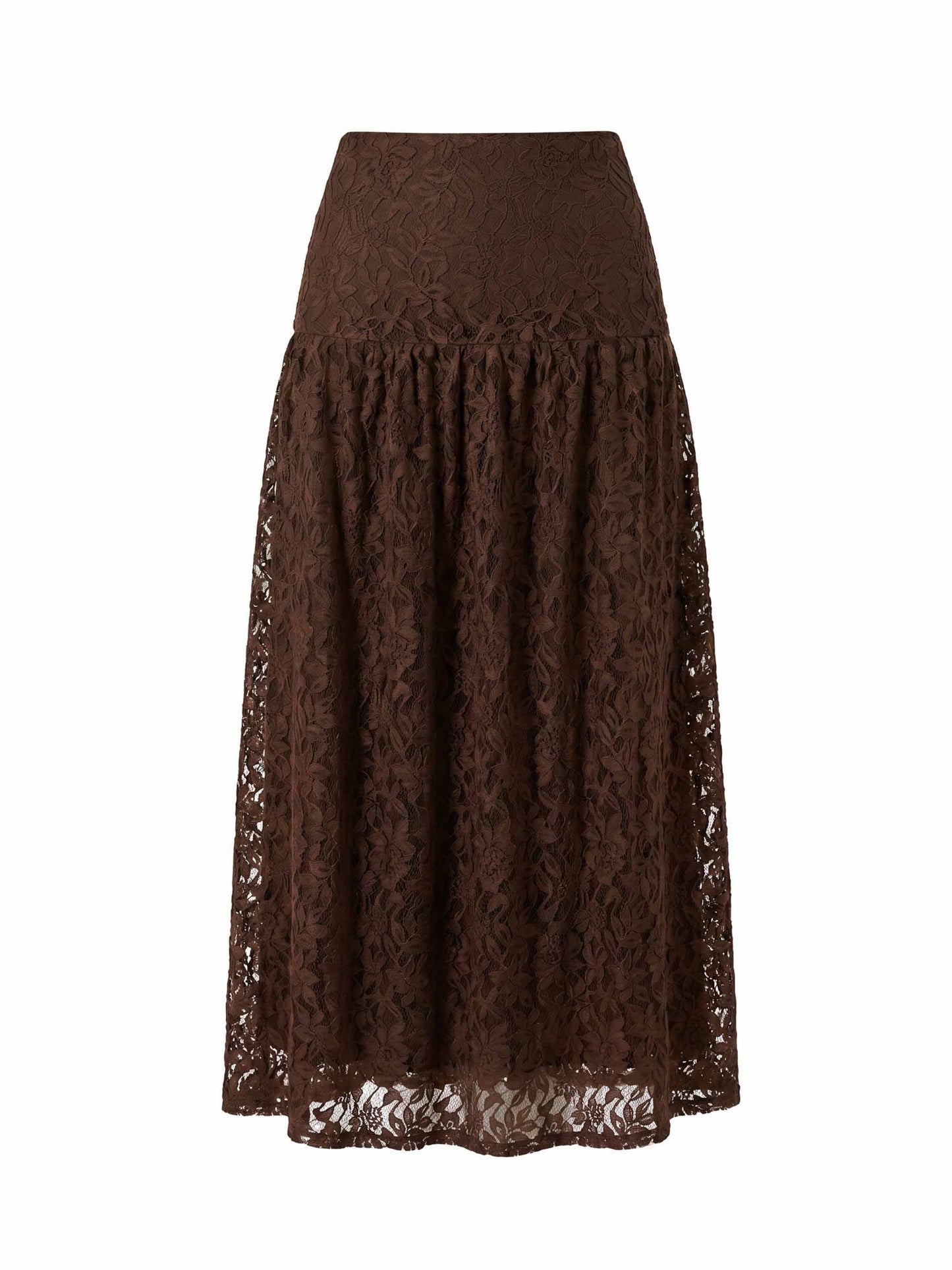 Chantelle Lace Skirt - Coffee Bean