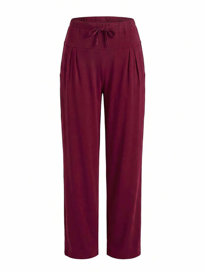 Kyoto Ankle Length French Terry Jogger - Sangria