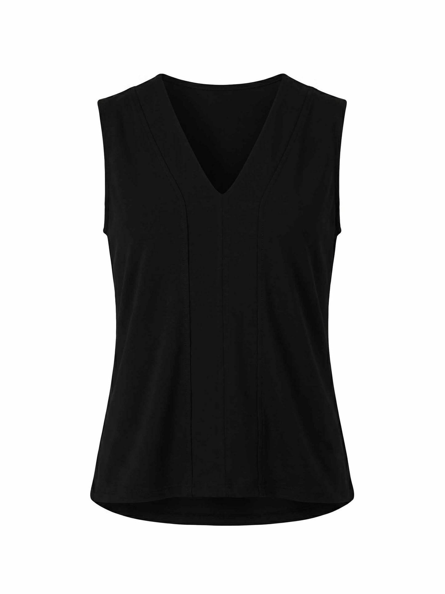 Laura V Neck Top - Black