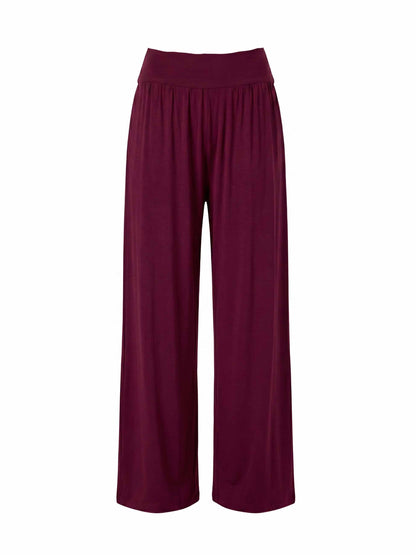 Nomad Modal Wide Leg Pant - Sangria