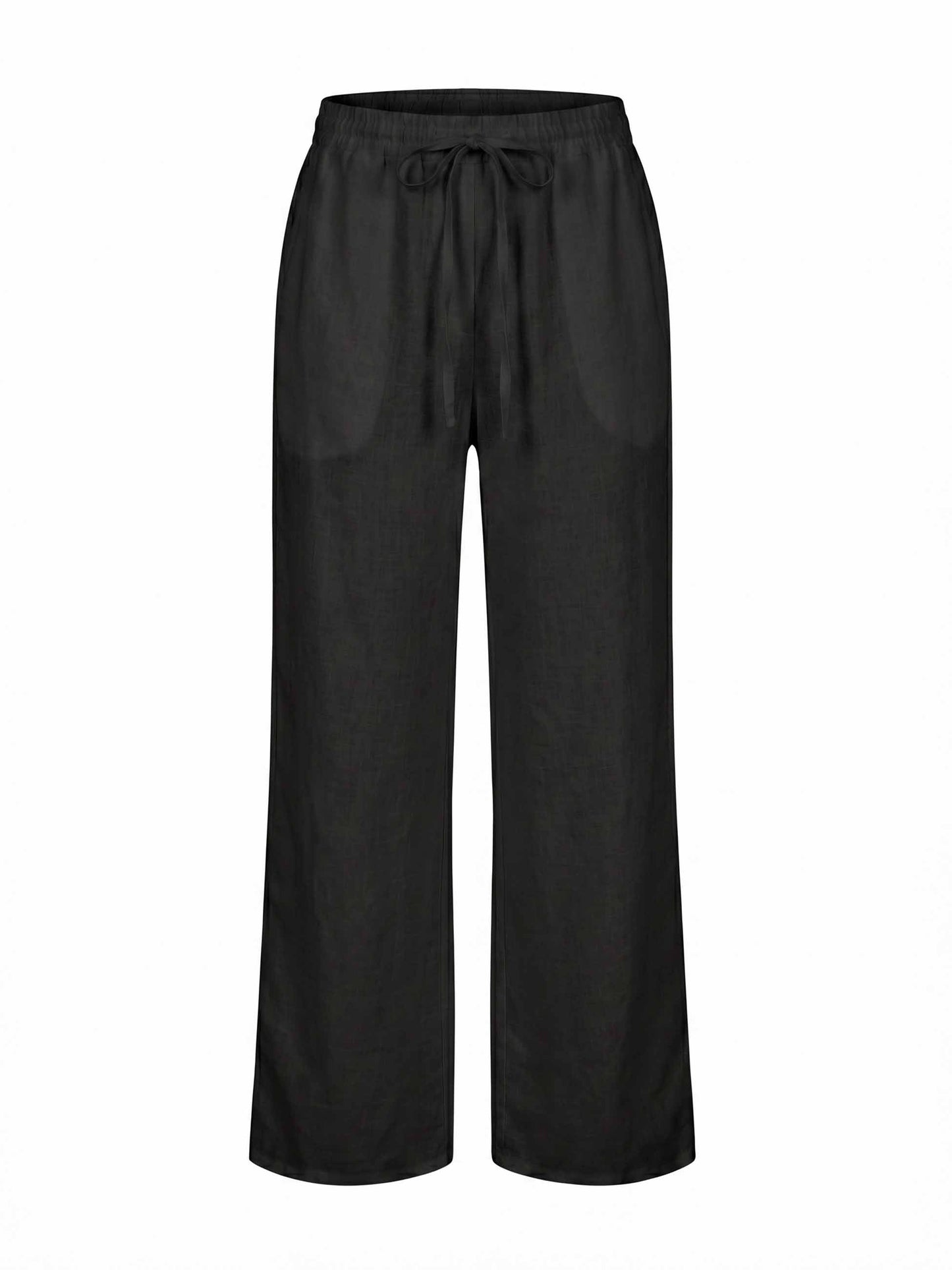 Sasha Linen Pants - Black