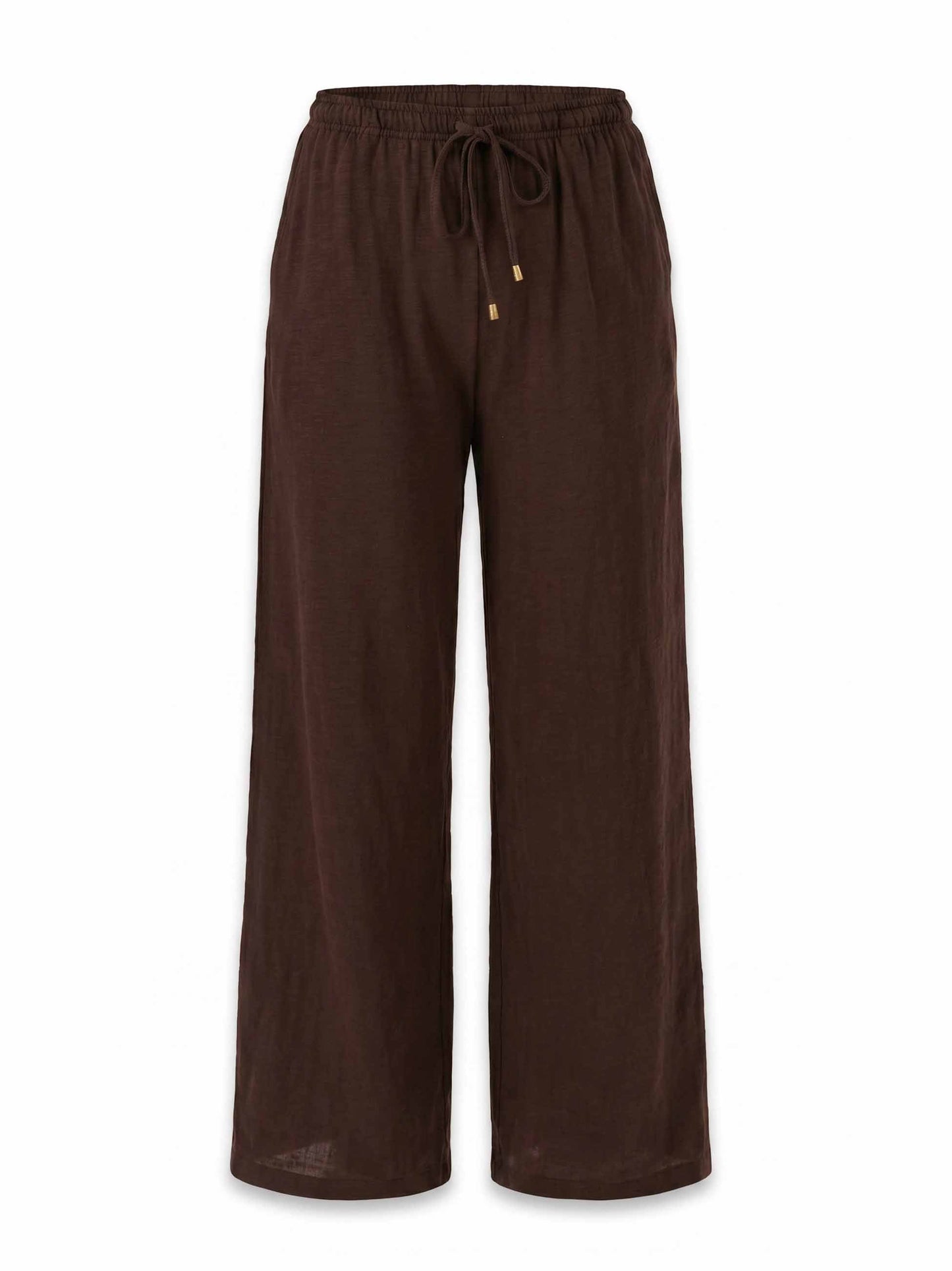 Textured Slub Lounge Pant - Coffee Bean