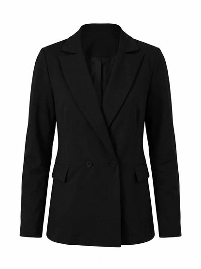 The Double - Breasted Blazer - Black