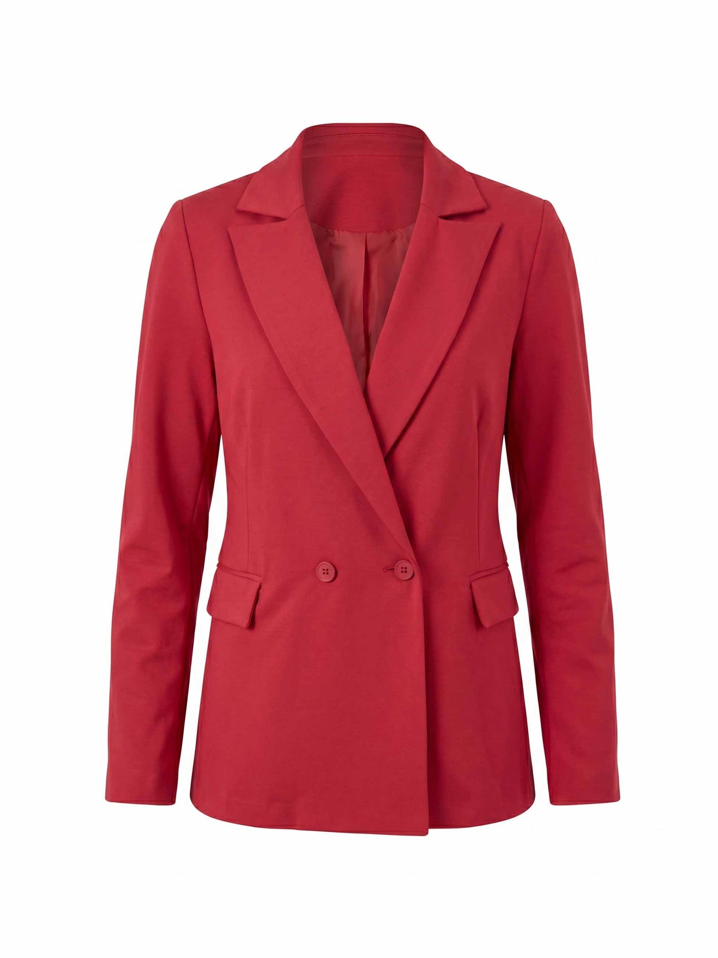 The Double - Breasted Blazer - Cherry