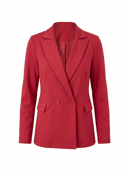 The Double - Breasted Blazer - Cherry