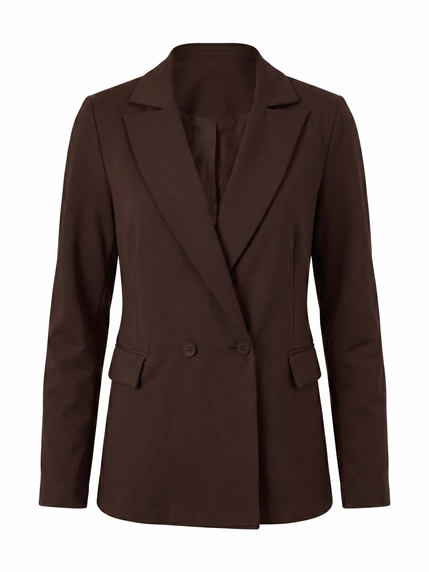 The Double - Breasted Blazer - Coffee Bean