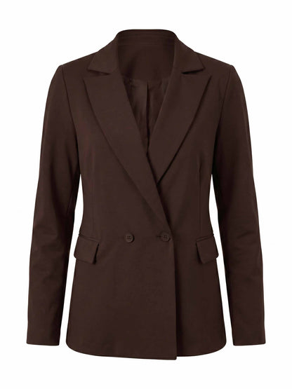 The Double - Breasted Blazer - Coffee Bean