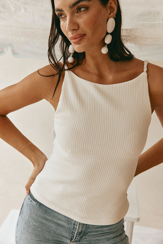Illaria Top - White Bead