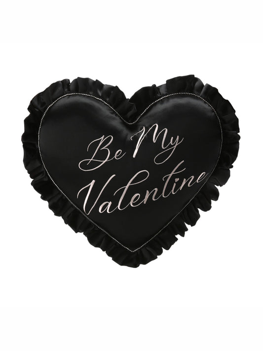 Daniella Heart Pillow (Black)